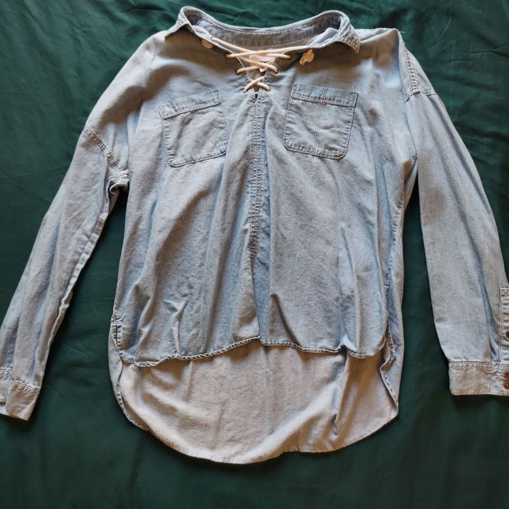 Long Sleeve Denim Top